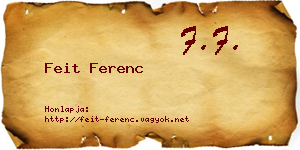 Feit Ferenc névjegykártya
