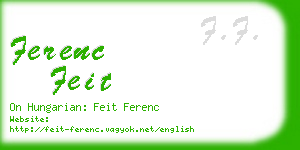 ferenc feit business card